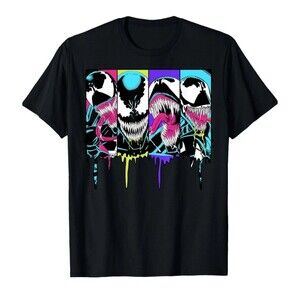 Lot Of 10 Marvel Venom Neon Panels Black Graphic Tshirt XL NWT Wholesale